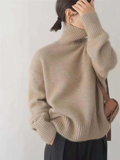 Cozy Women's Crew Neck Knit Sweater