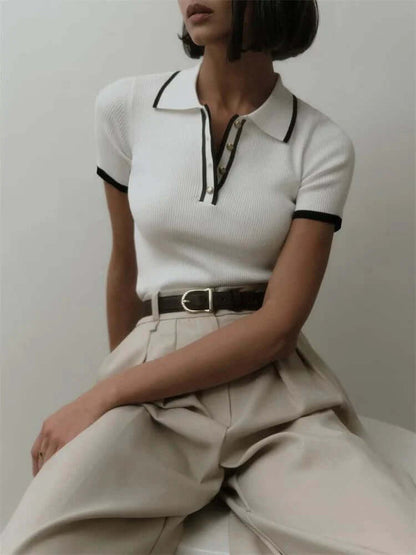 Soft Cotton Polo Top