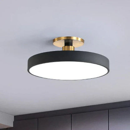 Bright Round LED Ceiling Lamp – Simple Scandinavian Style