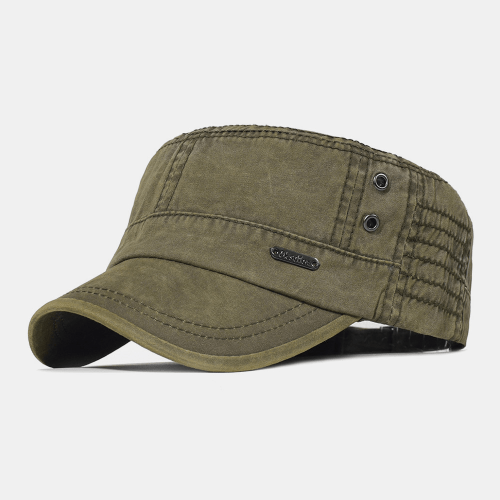 Relaxed Fit Vintage Military Baseball Cap for Men