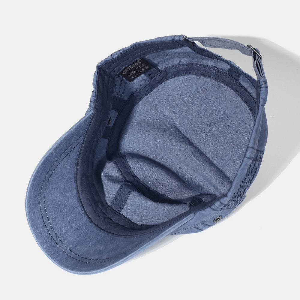 Relaxed Fit Vintage Military Baseball Cap for Men
