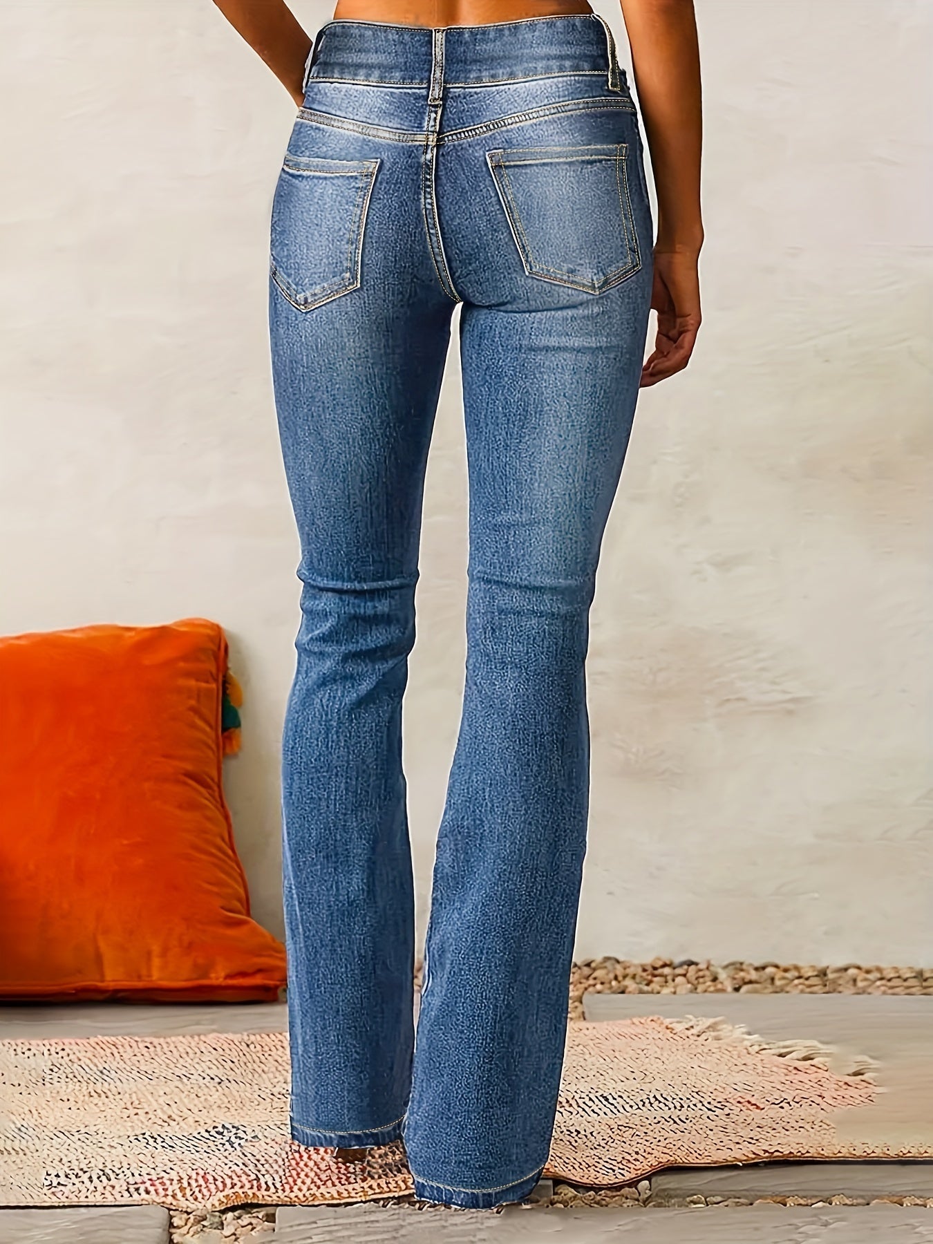 Women's Comfort Wide Leg High Waist Jeans