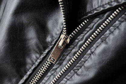 Vintage Style Leather Motorcycle Jacket