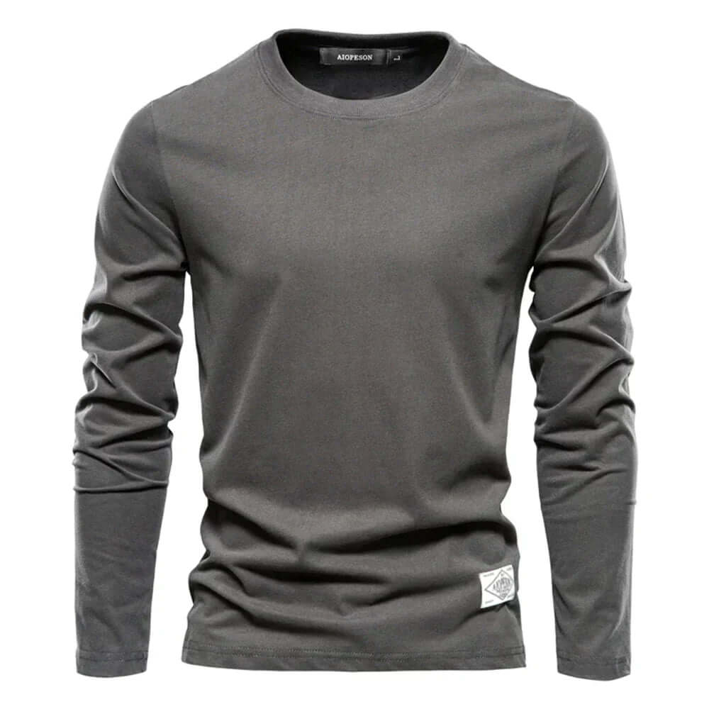 Relaxed Fit Men's Crew Neck Long Sleeve Tee