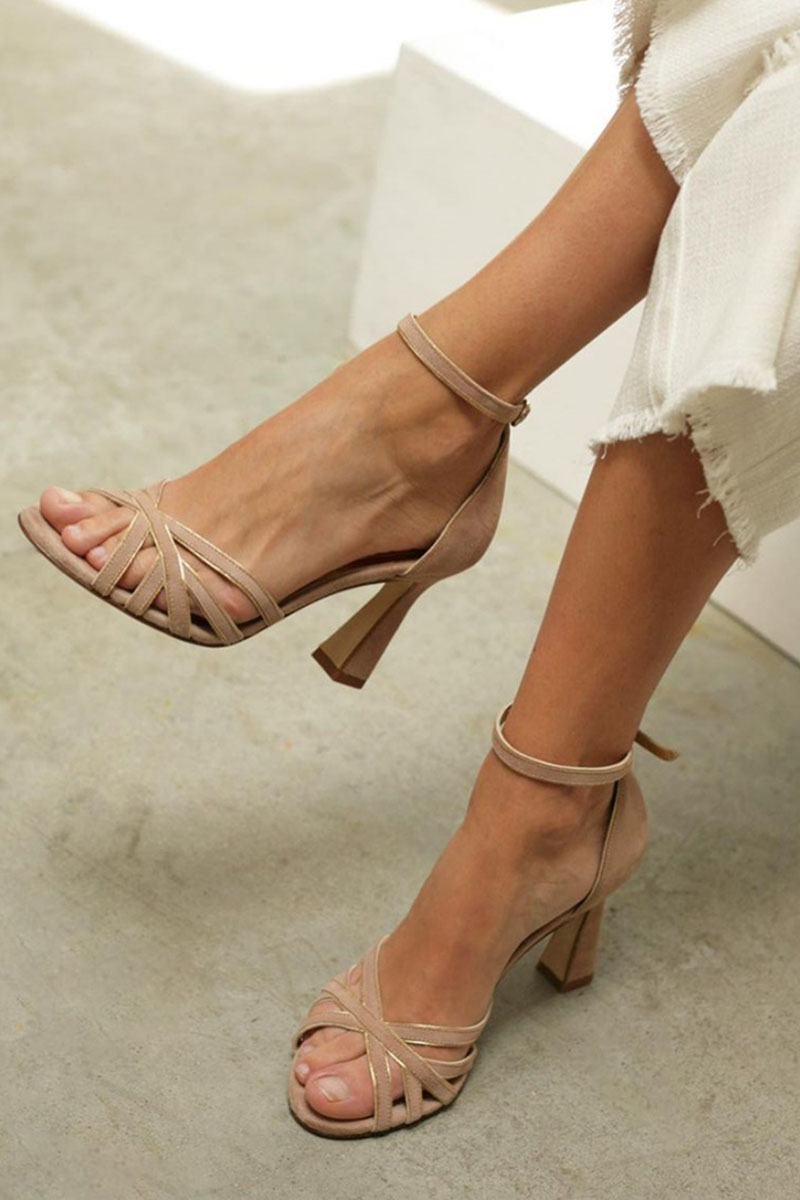 Stylish Ankle Strap High Heels - Luxivelle