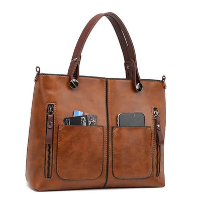 Classic Ladies Genuine Leather Tote Bag