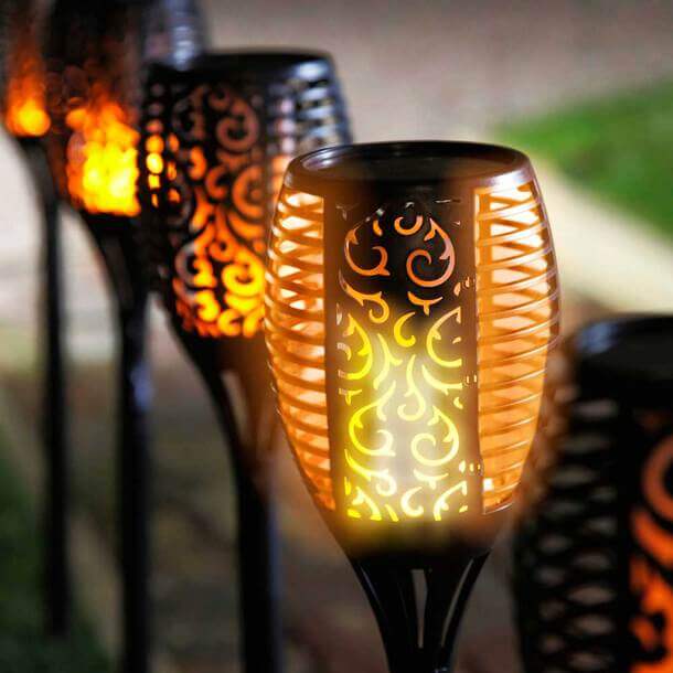 Outdoor Solar Lantern - Warm Flicker Light Effect