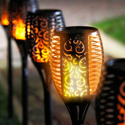 Outdoor Solar Lantern - Warm Flicker Light Effect