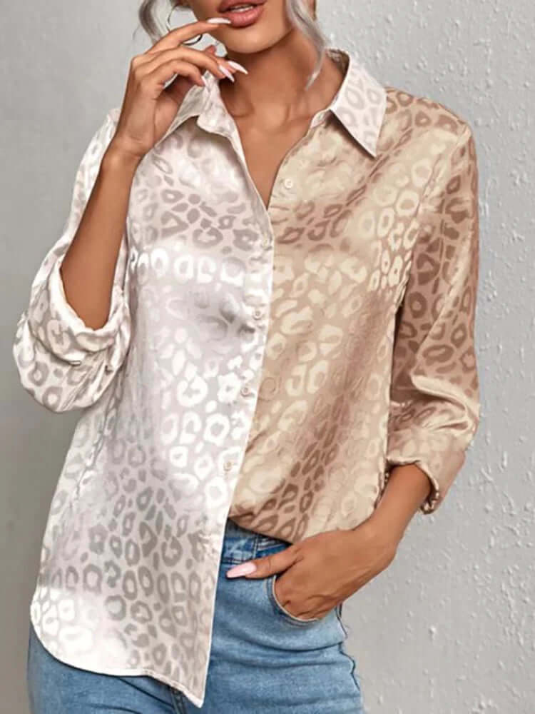 Fashionable Leopard Pattern Women's Top