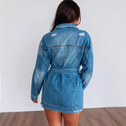 Relaxed Fit Denim Shirt Dress
