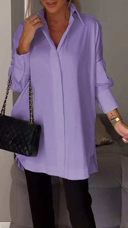 Ladies Relaxed Fit Casual Button Shirt
