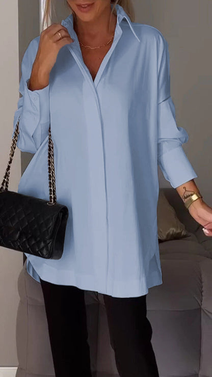 Ladies Relaxed Fit Casual Button Shirt