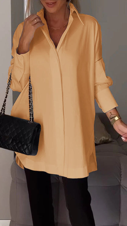 Ladies Relaxed Fit Casual Button Shirt