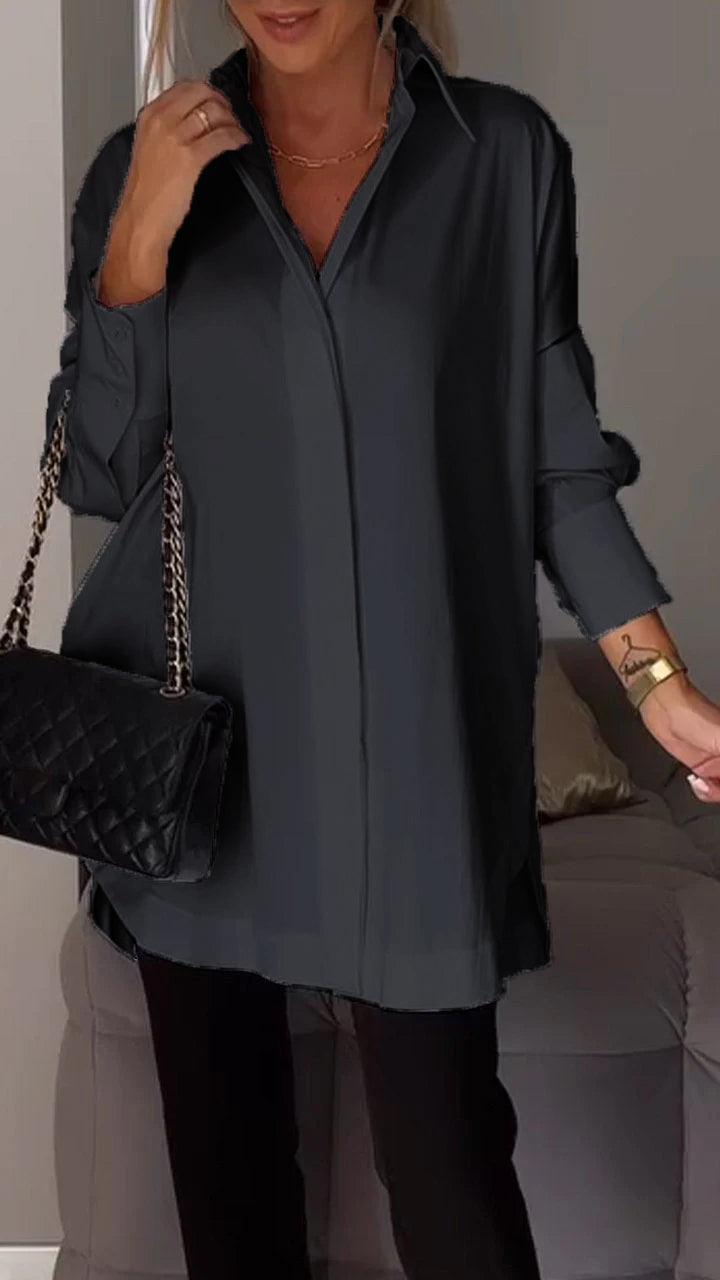 Ladies Relaxed Fit Casual Button Shirt