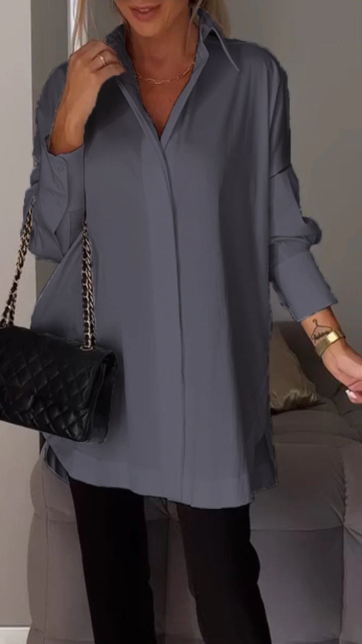 Ladies Relaxed Fit Casual Button Shirt