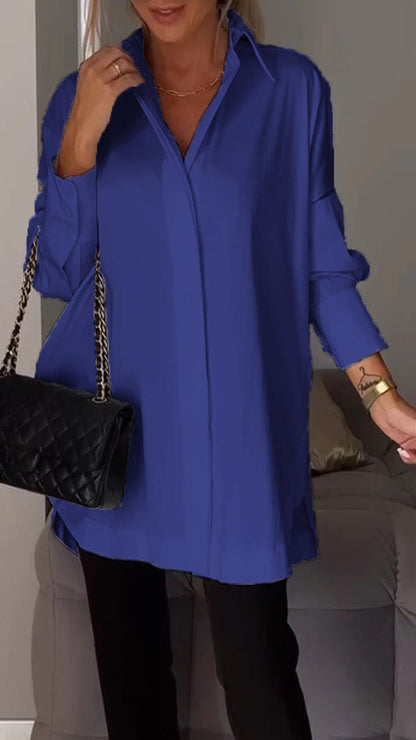 Ladies Relaxed Fit Casual Button Shirt