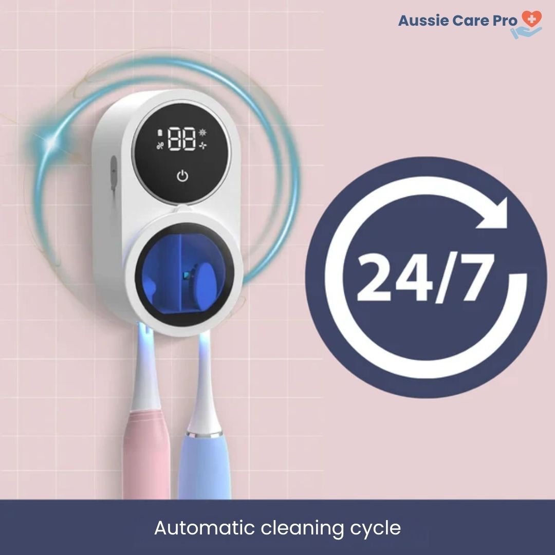 Automatic Toothbrush Sanitizer with UV Cleaner and Dryer