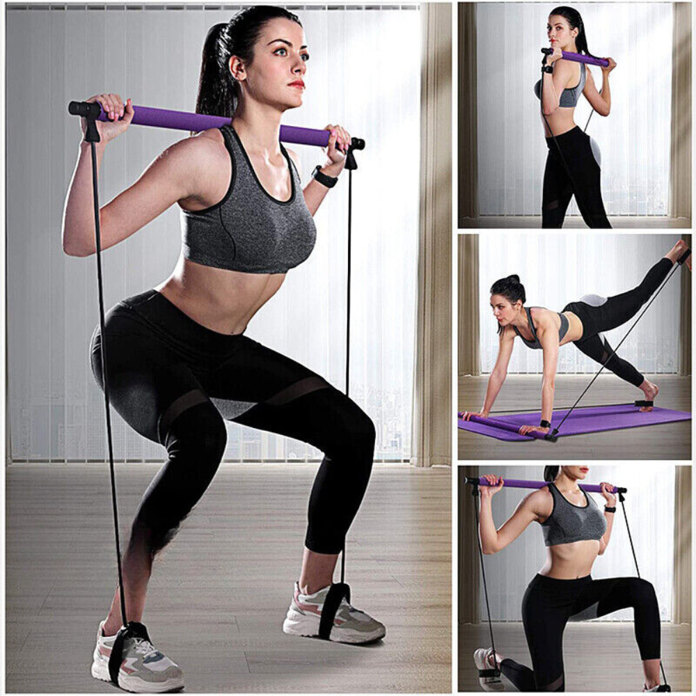 Home Fitness Pilates Bar For Full Body Exercise