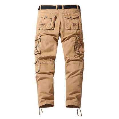 Comfortable Fit Casual Cargo Pants with Elastic Cuffs