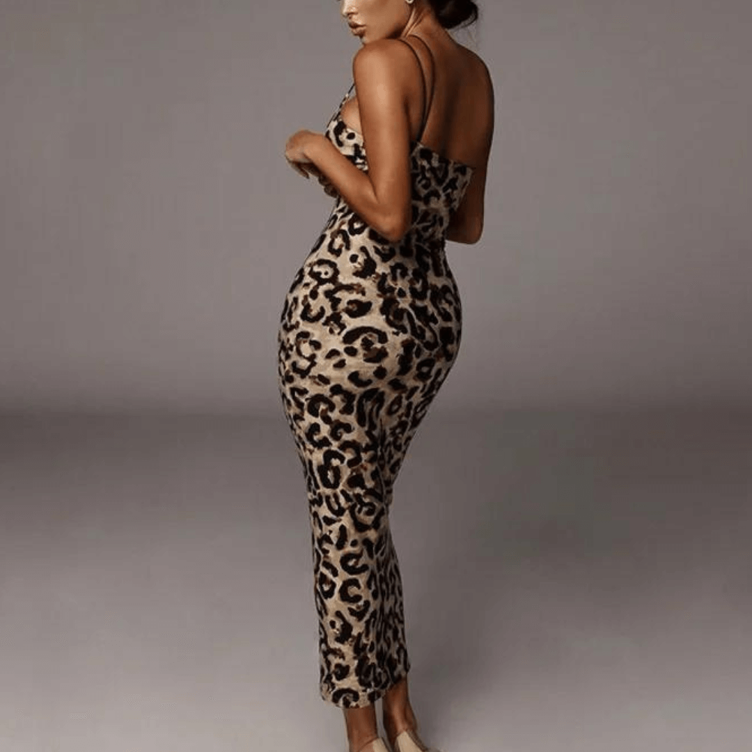 Fashionable Snake Pattern Mini Dress