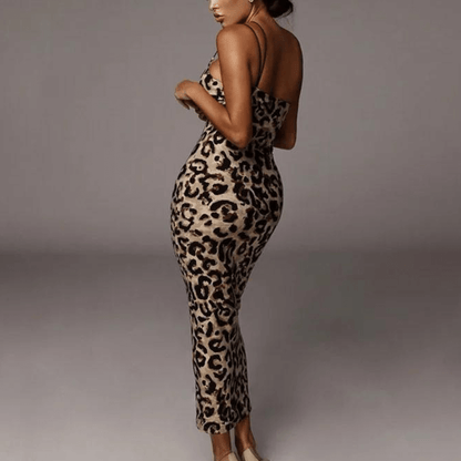 Fashionable Snake Pattern Mini Dress