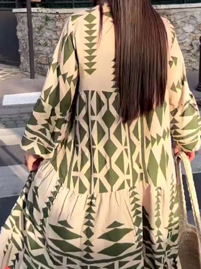 Fashionable Print Long Maxi Dress