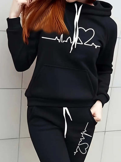 Ladies Active Wear Hoodie and Leggings Set