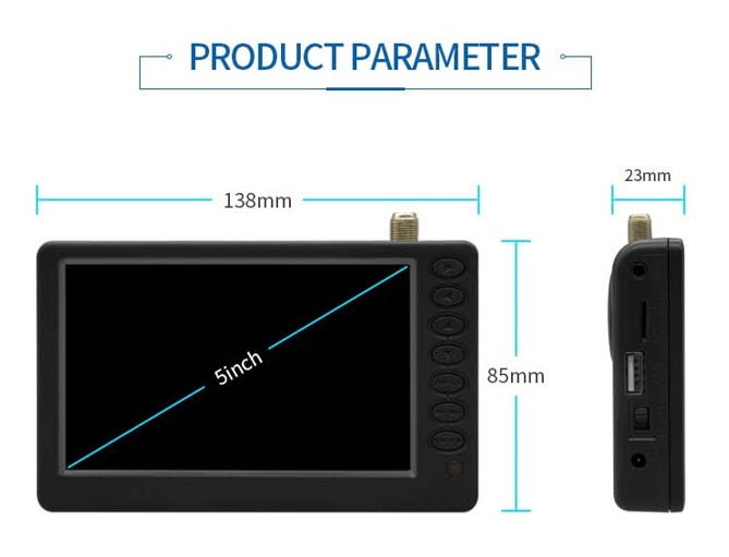 Compact Rechargeable 9-Inch LED Portable TV