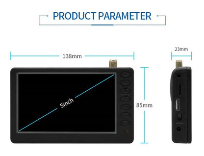 Compact Rechargeable 9-Inch LED Portable TV
