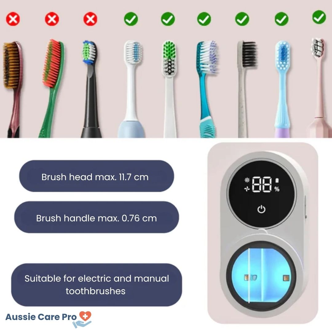 Automatic Toothbrush Sanitizer with UV Cleaner and Dryer