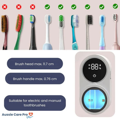 Automatic Toothbrush Sanitizer with UV Cleaner and Dryer