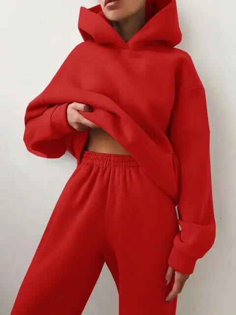 Ladies' Loose Fit Sporty Tracksuit Set