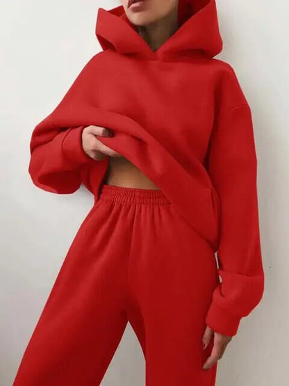 Ladies' Loose Fit Sporty Tracksuit Set