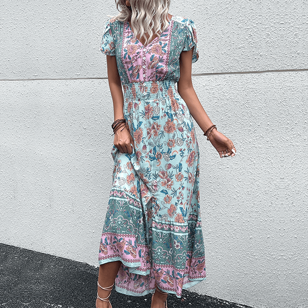 Flowy Long Viscose Dress