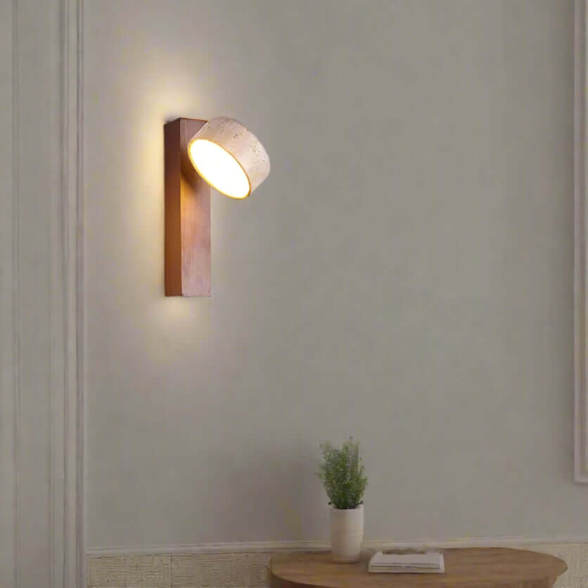 Adjustable Natural Wood LED Wall Light