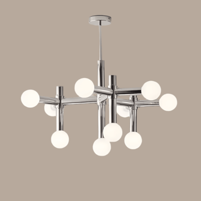 Luxury Chrome Crystal Pendant Light, 80cm Diameter