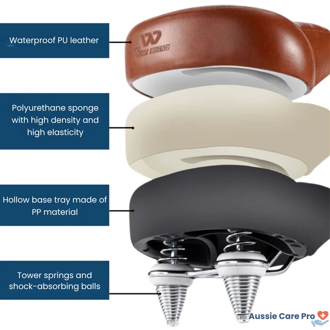 Classic Cushion Bike Seat – Extra Wide Leather Cushion