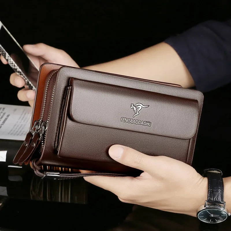 Classic Men's Leather Clutch Wallet