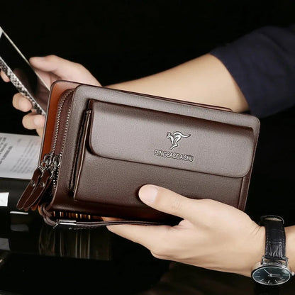 Classic Men's Leather Clutch Wallet