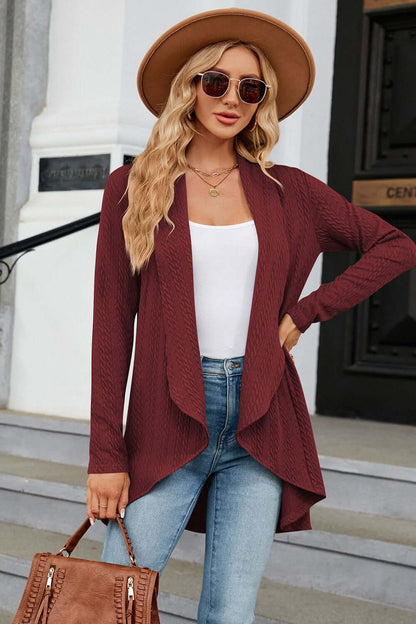 Relaxed Fit Oversized Open Front Cardigan