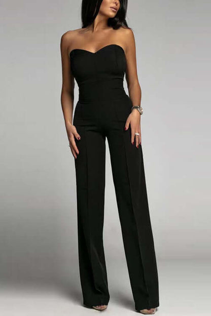 Sleeveless Wide Leg Party Jumpsuit
