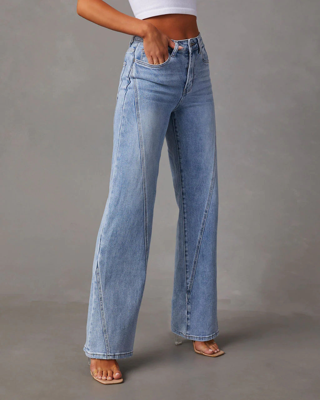 Classic Fit Women's Straight Leg Jeans Pants - Luxivelle