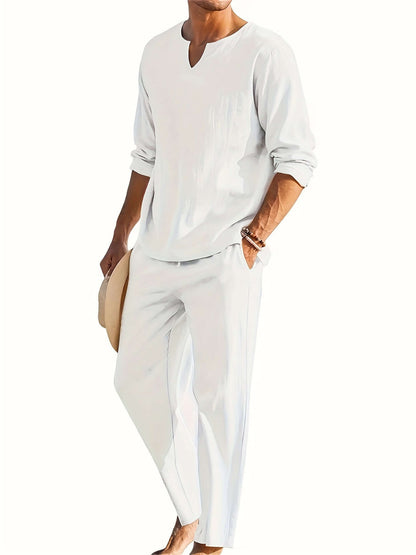 Relaxed Fit 2 Piece Mens Suit Set