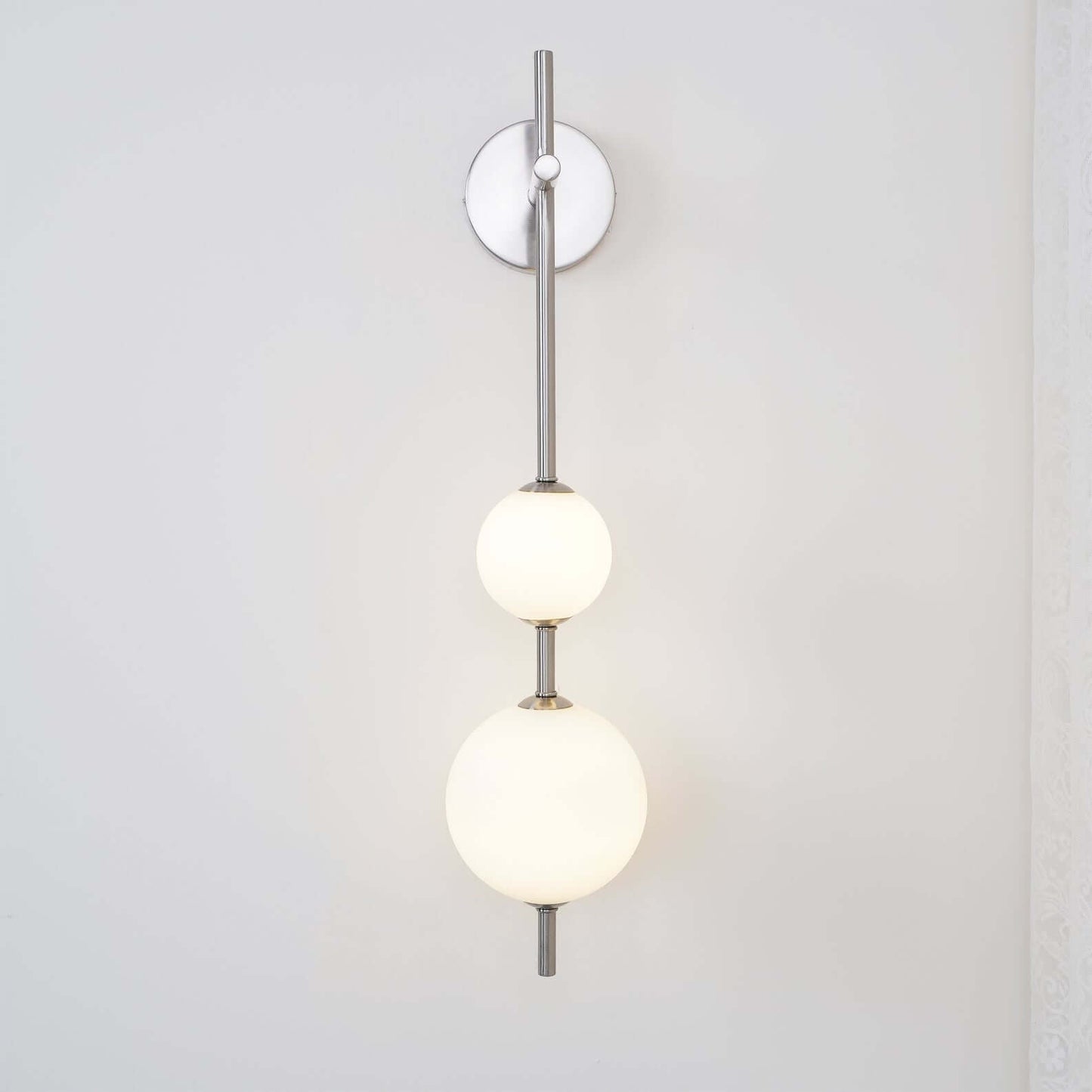 Sleek Round Glass Wall Light