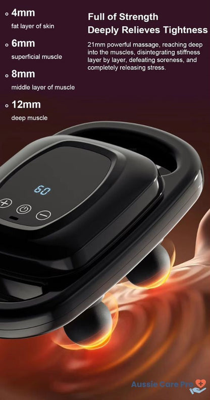 Powerful Muscle Massager Gun - 6 Interchangeable Heads