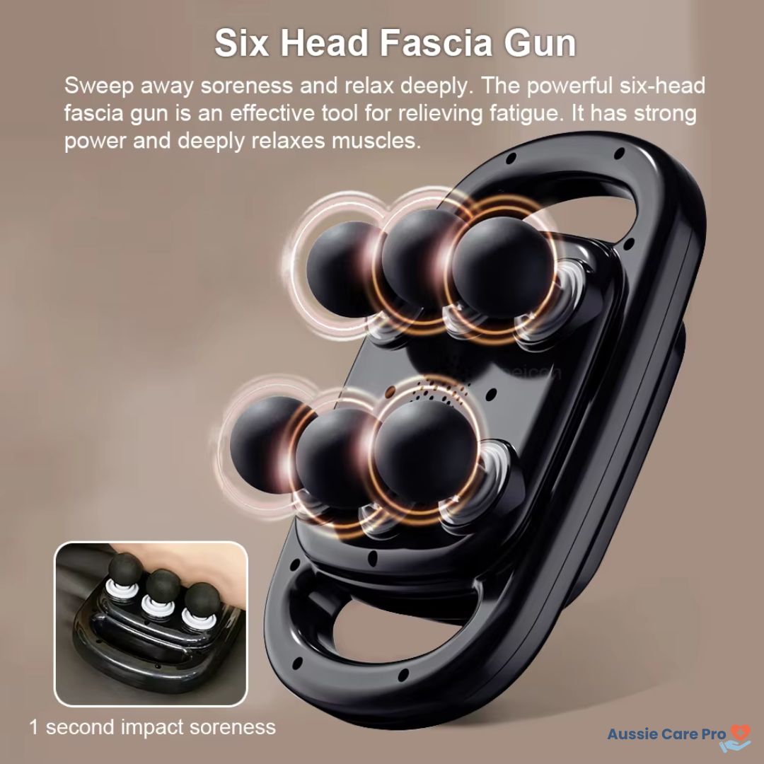 Powerful Muscle Massager Gun - 6 Interchangeable Heads