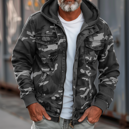 Thomas | Camouflage cargo jacket with hood
