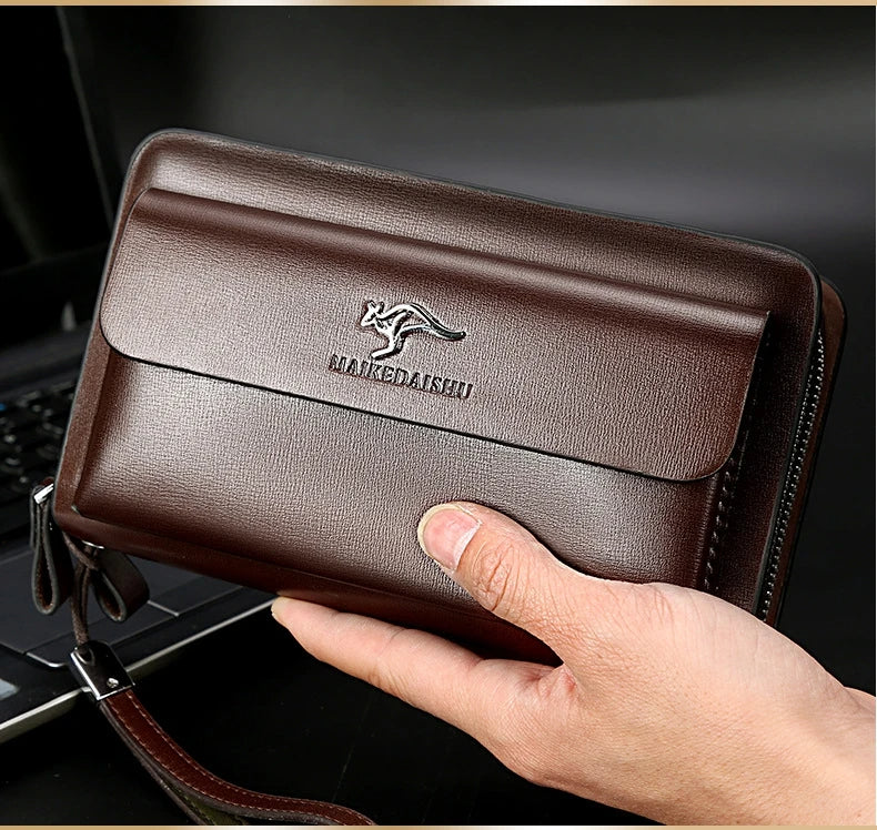 Classic Men's Leather Clutch Wallet