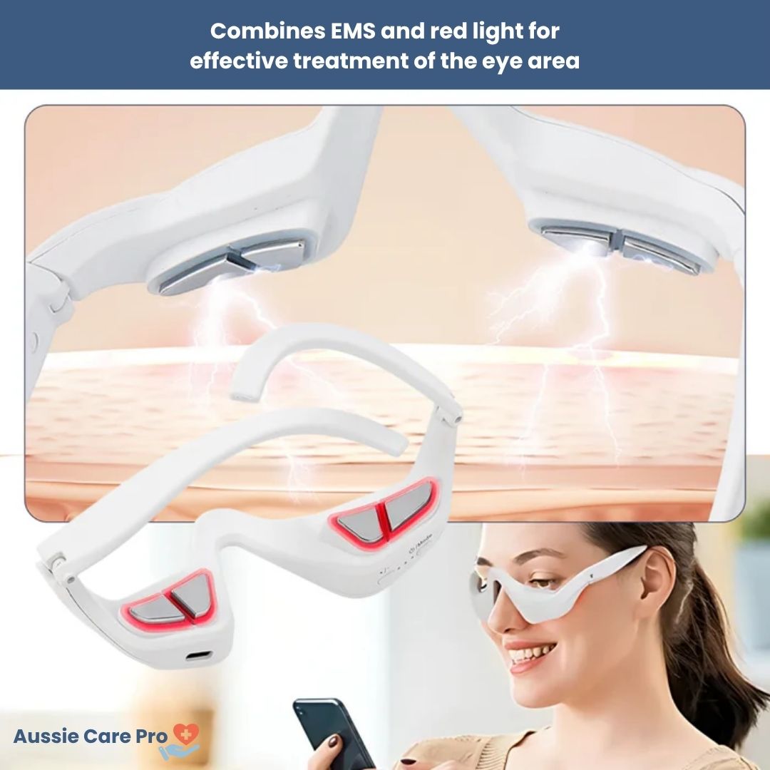 Anti Aging Eye Massager with Red Light Therapy