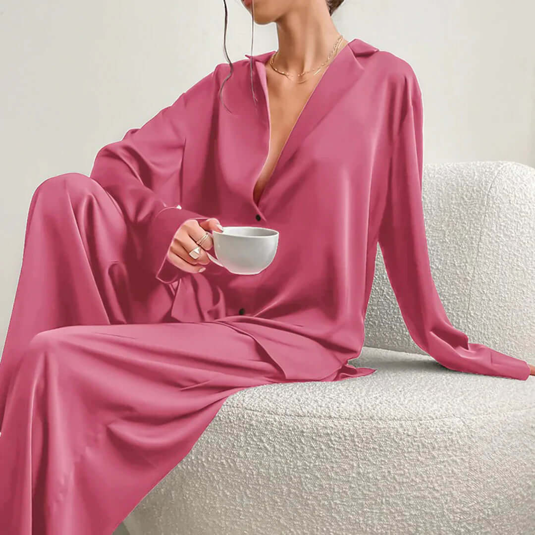 Ladies Classic Fit Shirt & Loose Pant Set